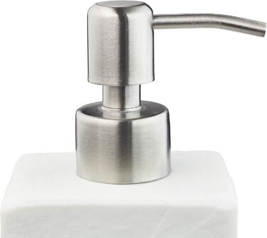 Дозатор для мила Relaxdays, 200 мл, наповнюваний, для ванної, туалету, кухні, з нержавіючої сталі, полірезин