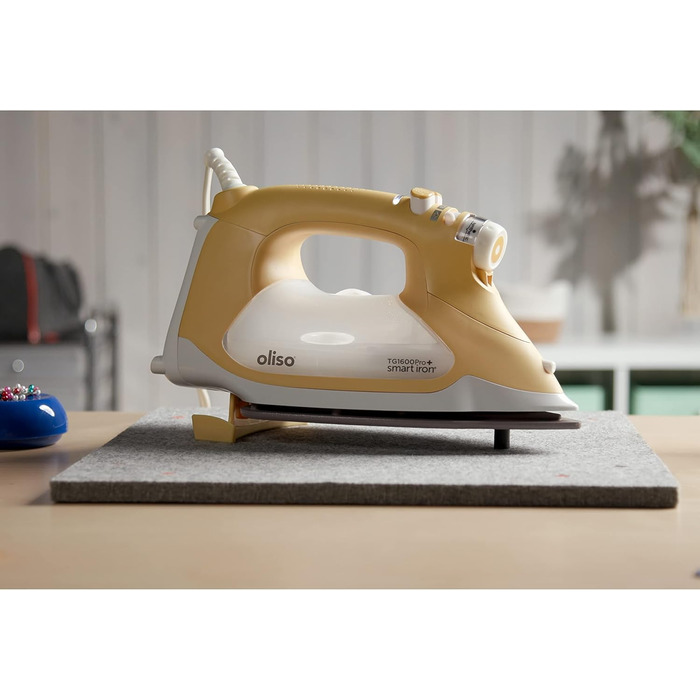 oliso TG1600 ProPlus Textile Steam Smart Iron, Yellow (311001)