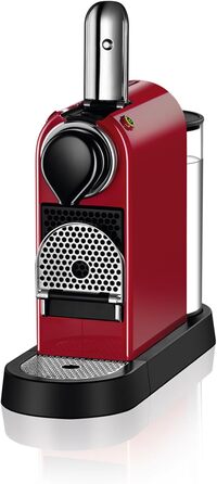 Кавова машина Krups Nespresso CitiZ XN7415, капсульна, 1260 Вт, 19 бар, резервуар 1 л, червона