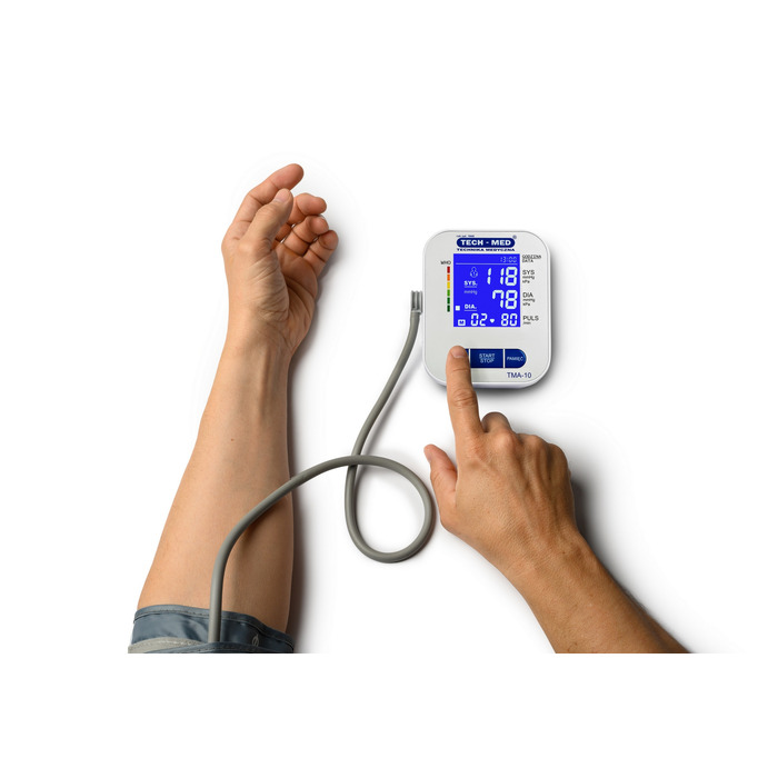 Тонометр на плече TECH-MED TMA-10 з USB-C живленням, індикатором аритмії та чохлом