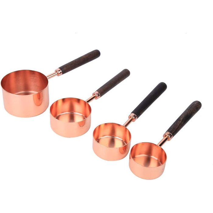 Measuring spoons, measuring cups, 4-piece set, household stainless steel rose gold measuring spoon set, kitchen baking tools