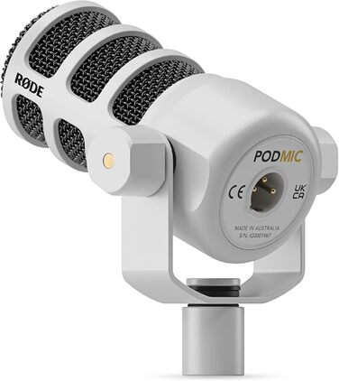 Мікрофон RØDE PodMic – динамічний мікрофон для подкастів, стрімінгу, геймінгу та запису голосу (білий)