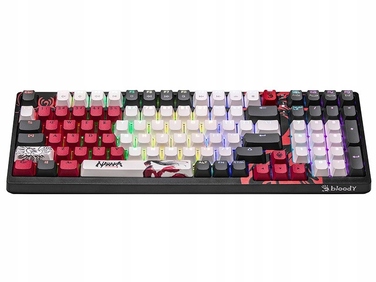 Механічна клавіатура A4Tech, чорна, USB, з RGB-підсвіткою та цифровим блоком