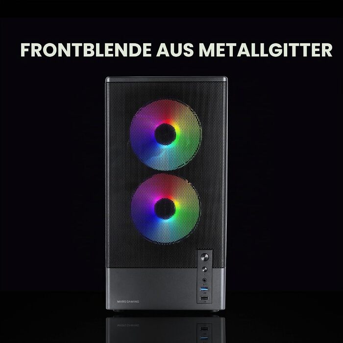 Ігровий корпус Mars Gaming MC-3TCORE Custom ATX/MicroATX, панорамне скло, підтримка рідкого охолодження, чорний