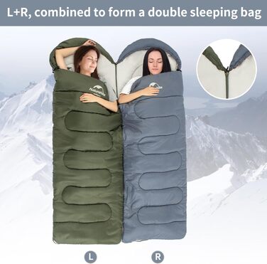 Naturehike Sleeping Bag with Hood - Camping Blanket Sleeping Bag - Lightweight & Comfortable - Ideal for Outdoor Adventures & Travel - Marine Blue (7~11°C)