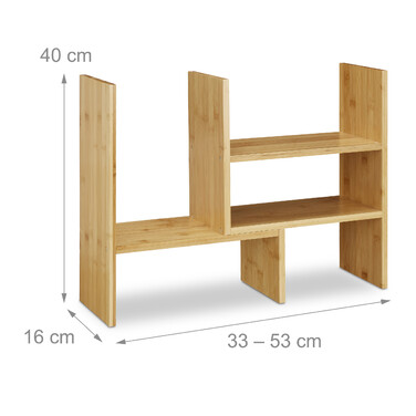 Relaxdays Bamboo Table Shelf