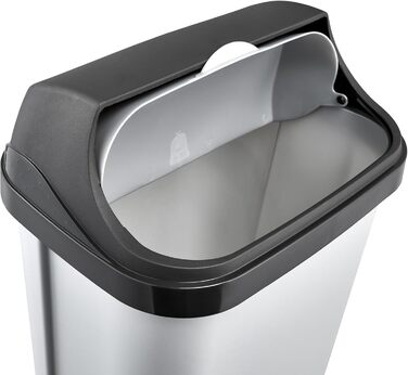 Відро для сміття Keeeper Rasmus з роликовим кришкою, світло-сіре (срібло), 2 x 10 л