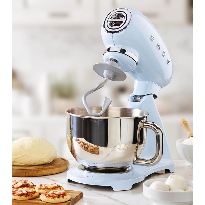 Планетарний міксер Smeg SMF03PKEU, 800 Вт, 10 швидкостей, пастельно-рожевий