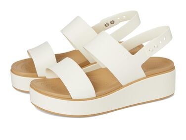 Crocs Brooklyn Wedge Sandal жіночі босоніжки на танкетці 39 EU бежеві