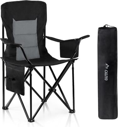 Складний туристичний стілець Caliyo: зручний, міцний, для кемпінгу, відпочинку на природі та дому. Витримує до 120 кг. Різні кольори.