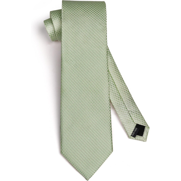 HISDERN Комплект краватки та нагрудного хустинки для чоловіків: стильна краватка в клітинку з квітковим принтом, елегантний класичний дизайн (Salbeigrün-3)