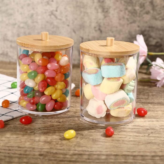 Контейнер для ватних паличок та дисків Miiepls, прозорий акриловий органайзер для косметики, 3 шт.