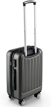 ABS валіза Hartschalenkoffer Easy Move - ергономічна, безпечна, компактна з 360° колесами, кодований замок, рол-валіза, валіза для подорожей (54 см, темно-сірий)