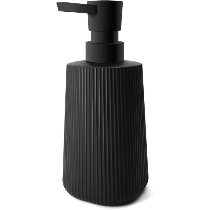 Набір дозаторів для мила з прозорого скла, 250 мл, для ванної кімнати та кухні (2 шт.) + 1 шт. чорного кольору