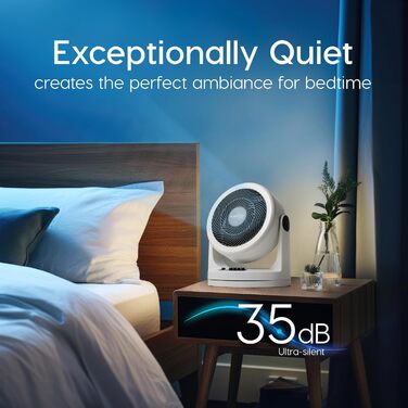 Вентилятор Iris Ohyama Woozoo – настільний, підлоговий, 33 м², білий, 3 швидкості, осциляція, тихий