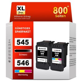 Картриджі для принтера ANKINK (замінник Canon 545 та 546 XL), комплект чорнильних картриджів