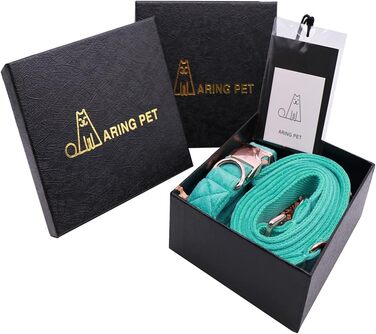 Набір повідка та нашийника для собак Aring Pet, XL, темно-зелений (Озеро Зелений)