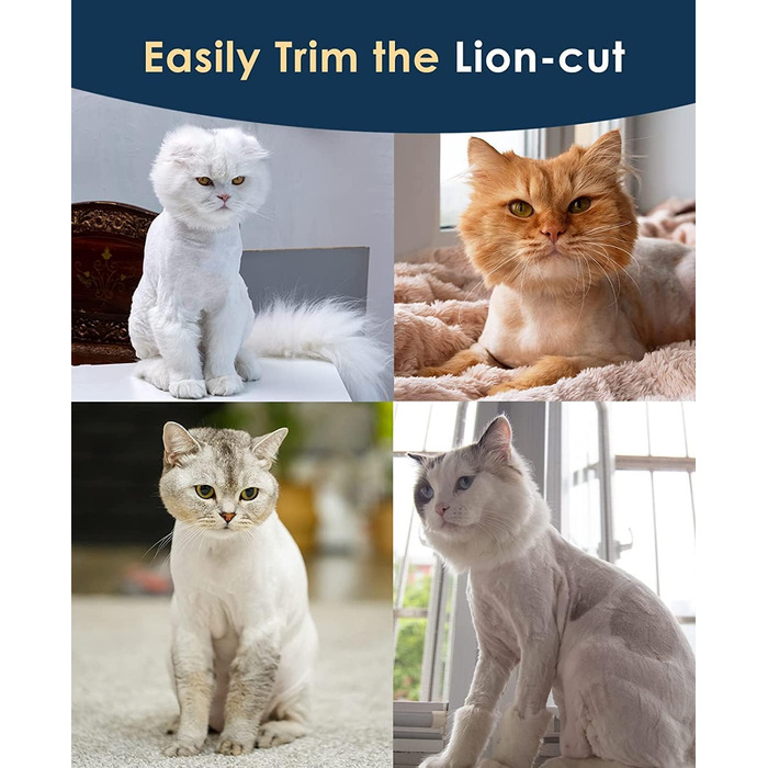 Машинка для стрижки котів та собак oneisall Leise - професійна машинка для довгошерстих котів та собак з густою шерстю (Блакитна)