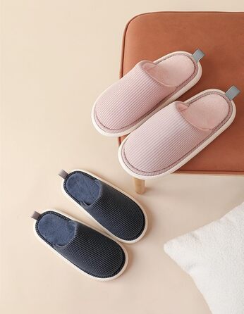 Легкі та безшумні домашні тапочки для жінок та чоловіків, протиковзкі, для зими, в приміщенні та на вулиці, 36-43 EU (37/38 EU, блакитні)