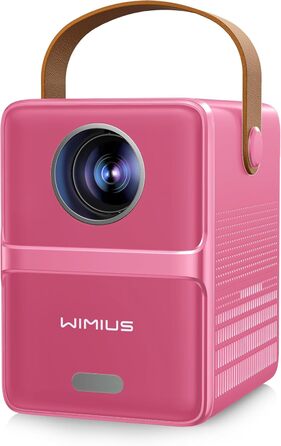 Портативний проєктор Mini Beamer 4K з WiFi 6, Bluetooth, Dolby Audio та підтримкою Netflix. Рожевий колір.