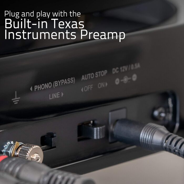Програвач вінілу Fluance RT81 Elite High Fidelity з картриджем Audio Technica AT95E, чорний глянцевий