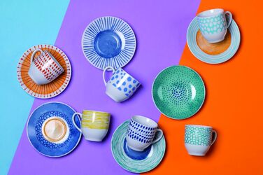 Villa d'Este Home Tivoli, Marea Espresso cups with saucer, set of 6