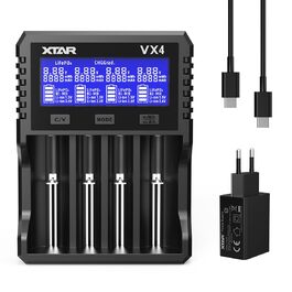 Зарядний пристрій XTAR VX4 для Li-Ion, LiFePO4, Ni-MH акумуляторів 1.2V-3.7V + Тестер ємності