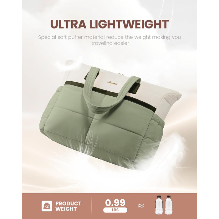 Сумка для ноутбука LOVEVOOK для жінок (бобово-бежева, 15.6 дюймів)