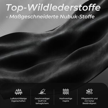 Ігровий крісло Dowinx з мікрофібри: дихаючий, ергономічний, з підніжкою, чорний