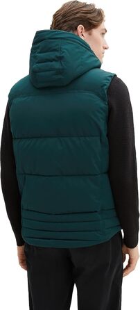 Жилет чоловічий Tom Tailor з капюшоном, утеплений, Deep Green Lake (XXL)