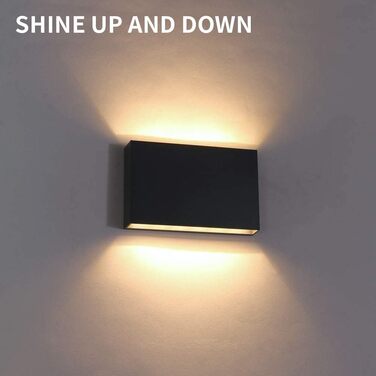 Набір з 2 LED вуличних настінних світильників Dawalight, IP65, 2x6W, 3000K, тепле біле світло, темно-сірий, пластик
