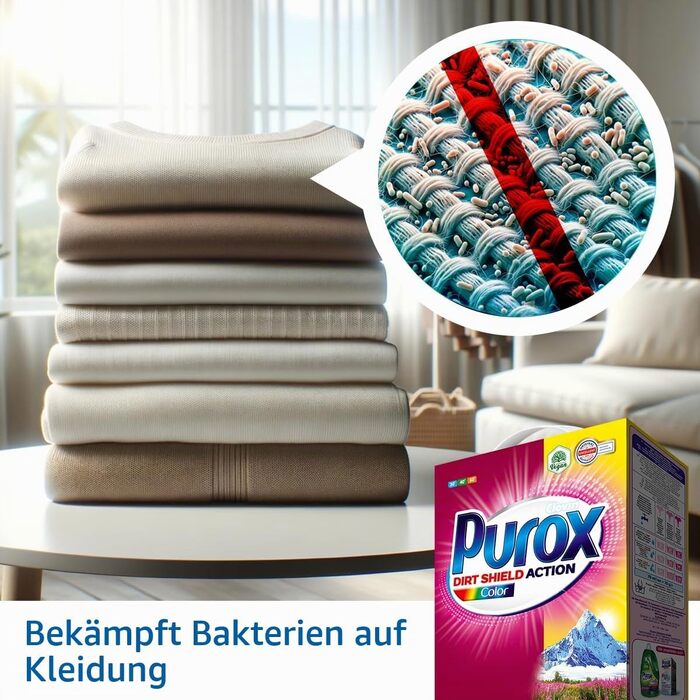 Пральний порошок PUROX для всіх видів тканин (Color), 5 кг, 71 прання