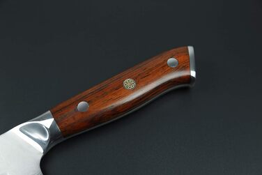 Кухонний ніж Santoku з дамаської сталі 17,6 см, 67 шарів, надгострий, нержавіючий Damaszener DI-серія