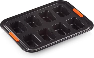 Форма для випічки Le Creuset 8-ми секційна, антипригарний карбон, 40x30x4.26 см, чорна