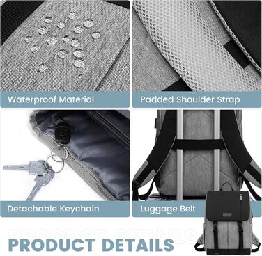 LOVEVOOK Рюкзак для жінок Елегантний 15.6 дюймів для ноутбука Водостійкий Шкільний рюкзак для дівчаток, підліток, рюкзак для жінок, рюкзак на кожен день, для університету, школи, подорожей, бізнесу (15.6 дюймів, Сірий, Чорний)