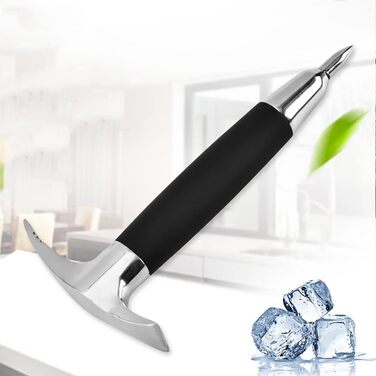 Stainless steel ice pick, double-purpose ice hammer, ice chisel, ice crushing tool for home, kitchen, bartender, bar, cocktail, ice crusher