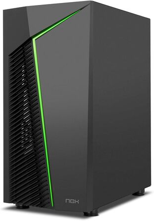 Комп'ютерний корпус INFINITITY ZETA NOX COOLBAY RX - NXCBAYRX, ATX/Micro ATX, USB 3.0, металева сітка, підтримка 3 вентиляторів, 4 HDD, відеокарта до 370 мм, чорний