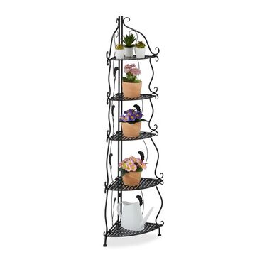Metal Corner Shelf with 5 Tiers