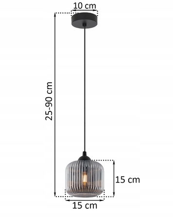 Підвісна лампа Light Home RIFFLE 1, 1 точка освітлення, цоколь E27