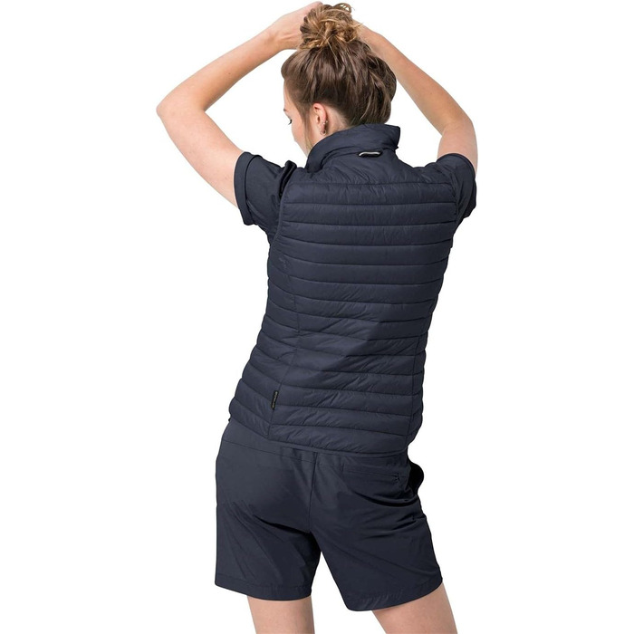 Жилет Jack Wolfskin W VEST для жінок, вітронепроникний, степ, колір Night Blue, розмір M