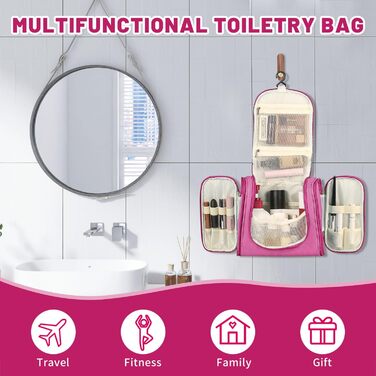 Чоловіча дорожня косметичка з гачком, косметичка для подорожей, дорожня сумочка для душу, зелений (рожевий)