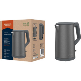 Електричний чайник Grundig WK 7340 Dark Inox: 1.5 л, 2150 Вт, автоматичне відключення, нержавіюча сталь