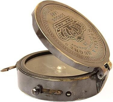 Royal Kelvin & Hughes Marine Direction Instrument - Vintage Brass Navigational Compass - Collectibles for Sale