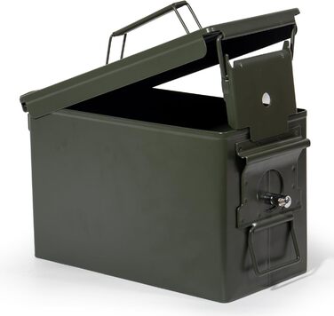 Ammunition Box, US Ammo Box, Cartridge Box, Lithium Battery Storage Box, Ammunition (Lockable - 28cm)