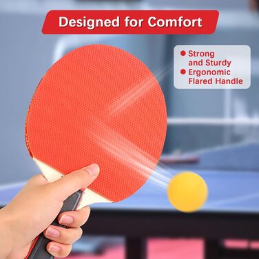 Набір для настільного тенісу: 2 ракетки, 3 м'ячі, сумка. Підходить для дітей та дорослих