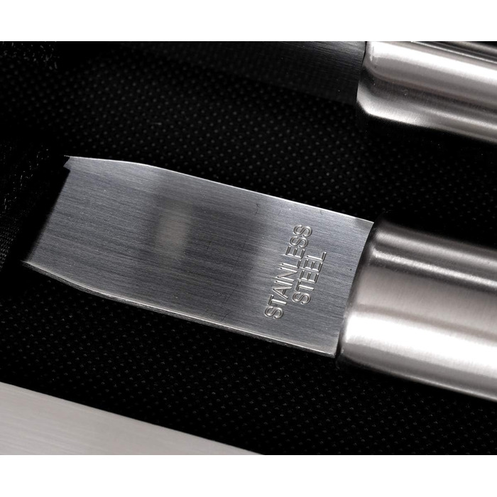 Набір для барбекю 18 предметів у кейсі з нержавіючої сталі, кухонні аксесуари