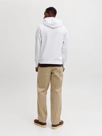 Чоловічий білий худі з капюшоном та логотипом JACK & JONES, розмір M