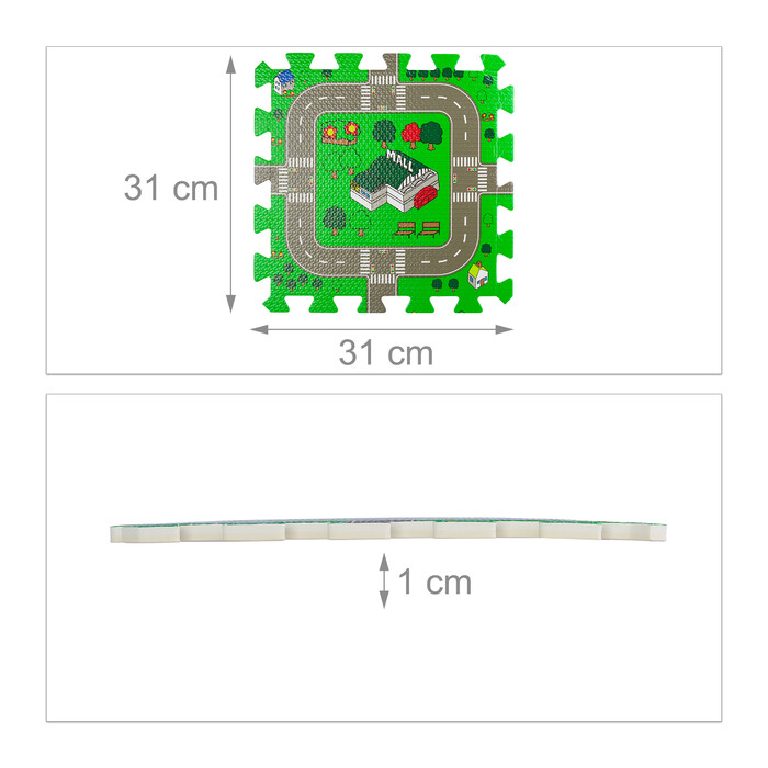 Relaxdays Street Puzzle Mat for Children
