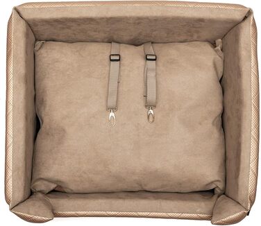 Автокрісло для собак та котів | Чорний велюр | Розміри M (47x40 см)