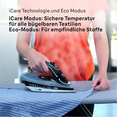 Відпарювач для одягу Braun FreeStyle 5 SI 5037 VI - потужний відпарювач з керамічною підошвою Freeglide 3D, вертикальним відпарюванням, 2700 Вт, 200 г/хв, резервуар 330 мл, чорний